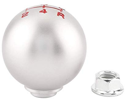 EVGATSAUTO Pomello del cambio in alluminio, 5 marce e 6 marce Manuale per auto in alluminio Pomello del cambio a sfera Manopola del cambio Leva del cambio Testa 2 * 2 * 2 pollici(5 Speed)
