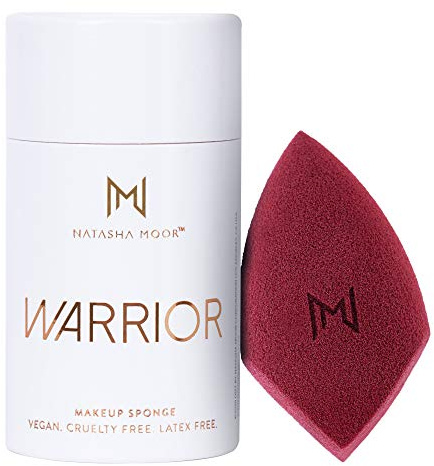 NATASHA MOOR Makeup Blender “Warrior” - Velvety Microfiber, Premium, Vegan, Latex-Free - Ideal for Flawless Makeup Application, Undereye Concealing, Contouring - Beauty Blender Sponge for Blending