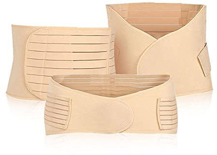3 in 1 Postpartum Gürtel für Damen , Recovery Bauch/Taille/Becken Gürtel Rückbildungsgürtel, Hohe elastische Postnatal Bauchband nach Geburt den Schmerz Lindern Unterstützung Erholung Hüftgurt (L)