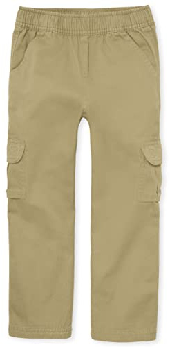 The Children's Place Boys Pull On Cargo Pants, Flax Single, 20 US