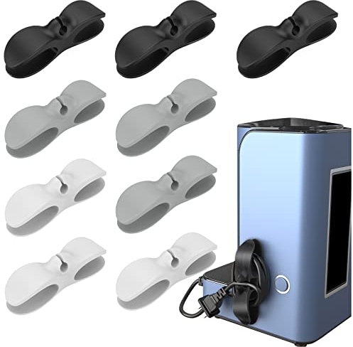 VEGCOO Organiseur Cordon d'Appareils, 9 Pcs Enrouleurs Adhésives de Cordon en 3 couleurs pour Petits Appareils Cafetières Friteuses Juicers