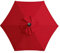 kyaoayo Tissu de rechange pour parasol - Housse de rechange pour parasol - Anti-ultraviolet - Tissu de rechange pour parasol d'extérieur - Auvent de rechange (rouge, 2,7 m, 8 nervures)