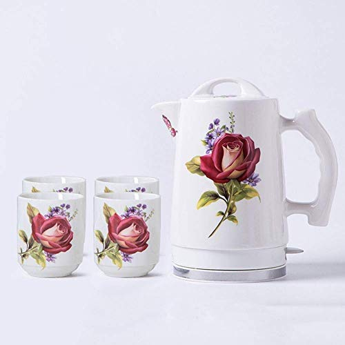Bouilloire électrique en céramique, théière à eau sans fil 1,7 litre, mise hors tension automatique sans fil, ébullition rapide Present