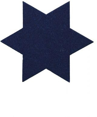 GILDE Filz Getränkeuntersetzer Sterne 6 Stück, 12,5cm von Sternspitze zu Sternspitze, blau, abwaschbar