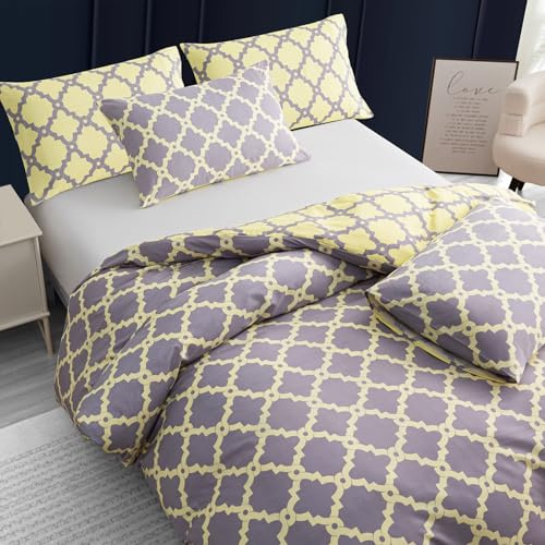 Pamposh King Size Duvet Cover Sets Premium Brushed Microfiber Reversible Duvet Cover King Size Ultrasoft Hypoallergenic Non Iron Luxury Bedding Set With Zipper Closure