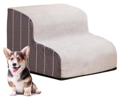 Katzentreppe – rutschfeste 2/3/4 Stufen Treppe für Hunde zum Aufsteigen auf das Bett abnehmbar | Hunderampe, waschbare Katzentreppe für Katzen/Hunde, einfacher Schritt, verletzte Hunde Soydan