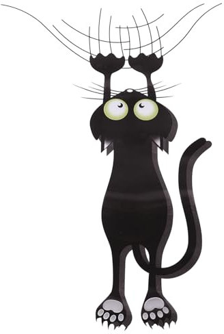 Zerodeko 3pcs Funny Cat Car Stickers Vinyl Decal Wall Decor Easy Apply Car Styling Decals