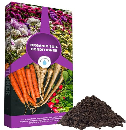 Organic Garden Outdoor Soil Conditioner Compost Soil Bags Ideal For Planting, Flower Beds, Sowing Baskets & Tubs (1 Bag (60 Litres))