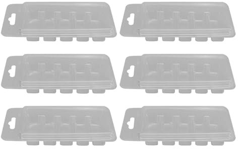 HUSHUI 100 Moldes para Derretir Cera, 5 Cavidades, Moldes para Derretir Cera Reutilizables, Recipientes Vacíos para Derretir Cera de PET para Hacer Velas sin Mecha