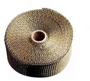 GFDSGRE Hitzeschutzband 5m Auto Motorrad Hitzeschild Wrap Turbo Auspuff Wärmeband Wrap Rohr Wrap Shields Krümmer Header Isolierung Tuch Rolle Auspuff Hitzeschutzband(Titanium)