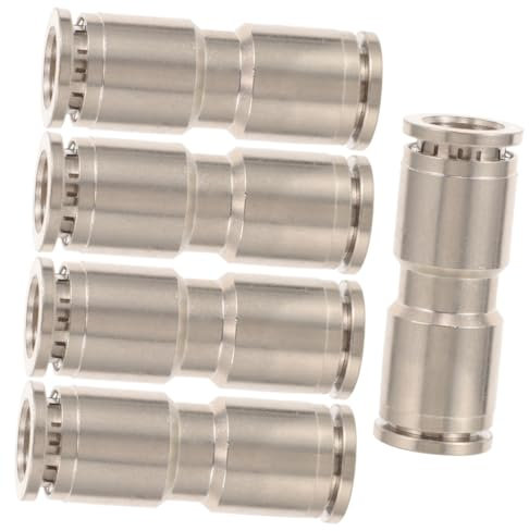 Gatuida 5stücke Schlauchadapter Männlich Männlich Gerade Kupplung Luftschlauchadapter Fitting Für Industrieprojekte Kupfer-crimpfittings Schlauchverbinder
