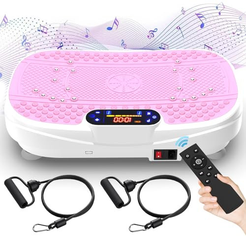AOVIECH Vibration Plate Fitness Platform Exercise Machine - Pink