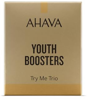 AHAVA Kit bustine Crystal Osmoter Youth Boosters: X6 Cream (2 ml), siero X6 (0,5 ml) e siero illuminante per gli occhi (2 ml), migliora l'aspetto giovanile e riduce le occhiaie.