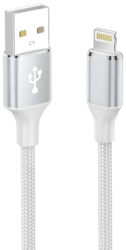 Aioneus Chargeur iPhone, Cable iPhone 1.8M [Certifié MFi] Câble Lightning USB Nylon Tressé Fil Chargeur Charge Rapide Cordon pour iPhone 14 13 12 11 Pro/Pro Max, XS XR X 8 7 6 Se,iPad