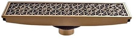 GODFSAHG 10 * 30CM Messing Geformt Boden Ablauf Abdeckung Dusche Boden Ablauf Bad Zubehör Filter