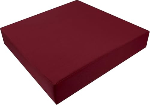 Go4Demand Wheelchair Cushion 3”/4” Thick Orthopedic Foam Seat Cushion Full Support Comfort Seat Aid, Multiple uses Waterproof Chair Cushion, Scooter, Everyday use Wipe Clean (Burgundy, 18x16x4)