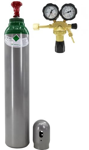 Argon, bombola di gas da 8 l, con riduttore di pressione per saldatura TIG, 200 bar, Argon BestSchweissen.de