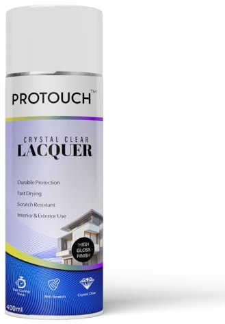 Protouch Home Gloss Clear Lacquer, 400ml, High Gloss Finish, Fast-Drying, Interior & Exterior