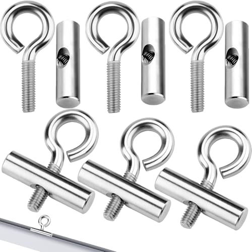 DONGZQAN 6 Stück Kederleisten Haken Stopper, 8-10mm Kederleisten Haken, Kederschiene Zubehör, Stopper für Kederschiene 8mm Edelstahl, Geeignet für Wohnwagen, Campingzelte
