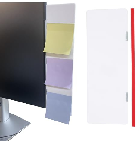PATIKIL Monitor Memo Board, 7.5 White Magnetic Sticky Note Holder Side Note Attachment Computer Accessories for Home Office Computer Monitor Screen