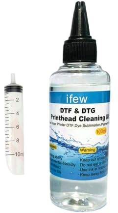 Printer Head Cleaning Liquid Kit For Dtf Print Nozzle Cleaner Cleaning Solution Fluid Clean Printer Heads Compatible With Printer Models For Part Number 8K1927225B 1G724-97012(100ML Clear and Tool)