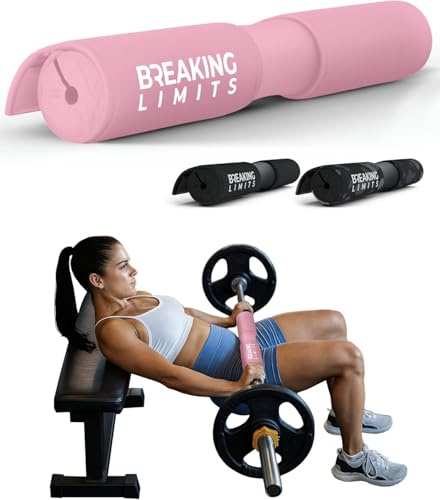 Breaking Limits Langhantel Polster - Hip Thrust Polster - Barbell Pad | Hip Thrust Pad, Nackenpolster Langhantel, Klettverschluss, Rutschfest, Hochdichter Schaumstoff