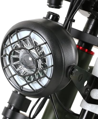 E-Bike Scheinwerfer - Helle LED Frontlicht Wasserdicht Kompatibel mit 24V/36V/48V Systemen, 3-poliger Stecker, Sicherheitslicht für Fahrradgabelmontage
