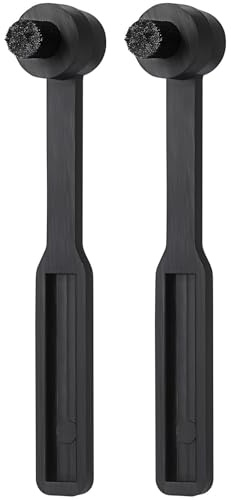 ibasenice Stylus Cleaning Brush with Sturdy Plastic and Nylon Material 2 Pcs Compact round Turntable Cleaning Brush for Record Player Needle Cleaner for Vinyl Records and Small Devices