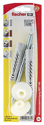 Legrand Fischer WST140K Waschtischbefestigung, Sechskantschraube, Nylon, Zink, M10, Klasse 8.8, Metrisch, Rechtsgewinde, M10x1.25, 10.5 mm, Hoch, Premium, 2 Stück