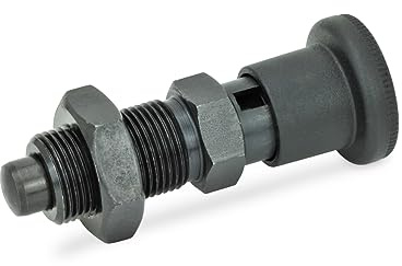 Ganter Normelemente | Rastbolzen - GN 817-5-8-CK | Mit Rastsperre | Stahl brüniert | Raststift gehärtet| 1 Stück