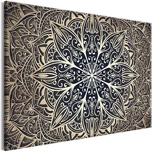 murando - Wandbilder XXL Mandala 120x80 cm 1 tlg - Wand Deko Vlies Leinwand Bilder Groß Wanddeko Wohnzimmer Schlafzimmer Kunstdrucke - Orient Zen Spa f-A-0637-b-b
