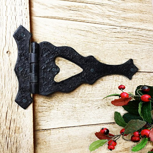 Antikas - Langband - 2x Torbänder Türscharniere - Ladenband Antik Beschläge Torband 38 cm