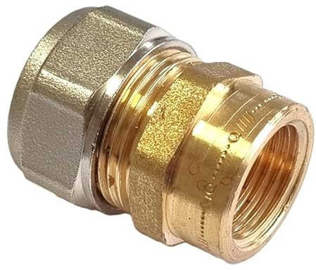 H2O-Flex® 16er Schraubfitting mit 3/4 Innengewinde, Aluverbundrohr 2,0mm | Übergang Klemmringverschraubung für Mehrschichtverbundrohr 2,0mm, DVGW zertifiziert, Messing-Anschlüsse, korrosionsbeständig