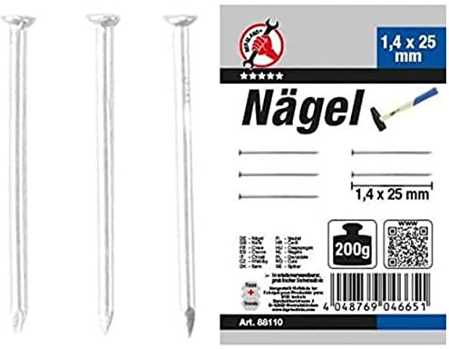 BGS Diy 88110 | Nägel-Sortiment | 200 g | 1,4 x 25 mm