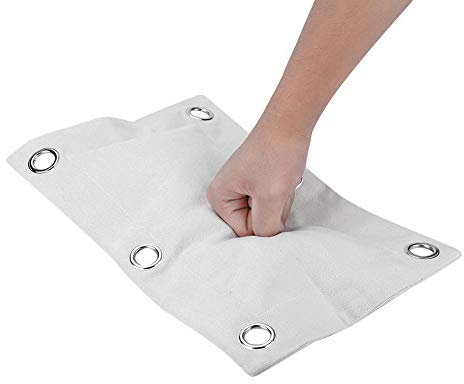 HYFAN Canvas Wall Bag for Wing Chun Kung Fu Boxing Training Punch Bag Striking Sand Bag (Small, White)