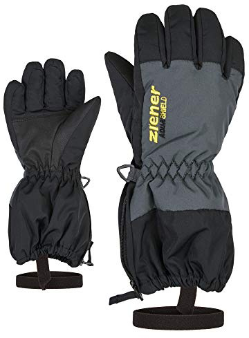Ziener Kinder LEVIO Ski-Fäustling/Wintersport | wasserdicht atmungsaktiv, black, 110