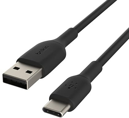 Belkin BoostCharge Cavo da USB-C a USB-A, Cavo USB C, Cavo USB Type-C per iPhone 16/15, Plus, Pro, Pro Max, Samsung Galaxy S24, S24+, S24 Ultra, Pixel, iPad Pro, Nintendo Switch e altri - 15 cm, nero