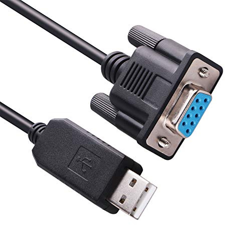 USB a RS-232 DB9 hembra 9 pines módem nulo Rollover Serial Adapter Cable para Windows, Linux MAC OS (módem nulo)