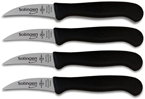 Set de couteaux à éplucher de Solingen Fabriqué en Allemagne avec une lame incurvée tranchante pour couper les fruits et légumes (4)
