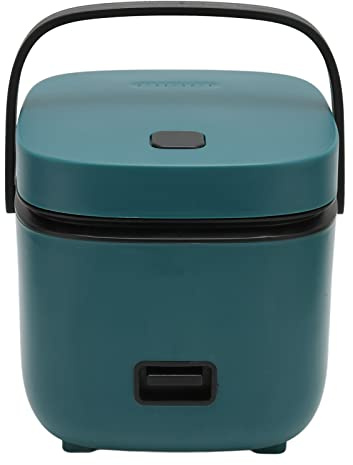 Mini Arrocera Eléctrica 1.2 L, Olla Pequeña conANTIADHERENTE para Sopa, Estofado, Yogur, Ideal para Casa, Oficina, Camping (Verde)