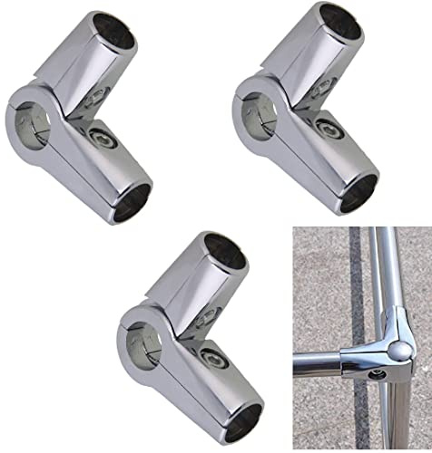 3 X 25MM 4 Way Adjustable Display Rack Clamp Tee Rod Pole Support Bracket Connector Inner Diameter 25mm/0.98 INCH Strong Hold for Rack Rod Drying Rack Scaffold Composite Pipe Fittings Tube