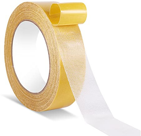 1 Rolle Doppelseitiges Klebeband Strapazierfähig, 2,9cm x 30m Doppelseitiges Klebeband Extra Stark Klebeband Ablösbar Adhesive Tape Double Sided für Wände