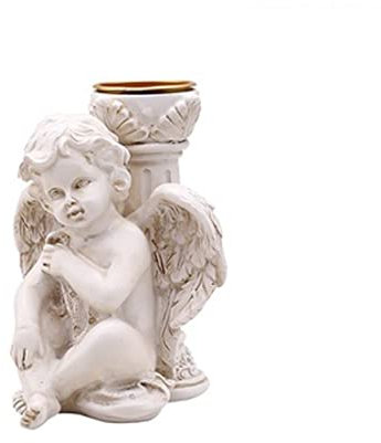 HEXEH Kerzenhalterhalter Retro Little Angel Kerzenhalter aus Alter Harz Kerzenhalter Dekoration Garten Courtyard Hochzeitset Drehrequisiten Kandelaber (Size : E)
