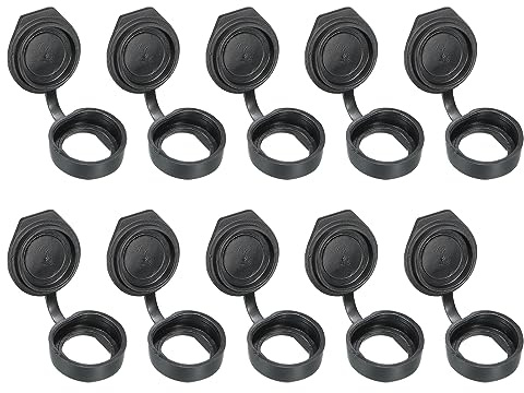 PATIKIL 10 Packung 19mm Tür Schloss Staubschutz Staubschutz Kappen Schwarz | Schlüssel Paneel Nocken Schloss, Gummi, Wasserdicht, Für 19mm Nocken Schloss