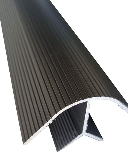 my-waterbed Aluminium Möbel Eckprofil für 19mm Holz o. Spanplatten, rund, schwarz, Silber (Schwarz, 100)