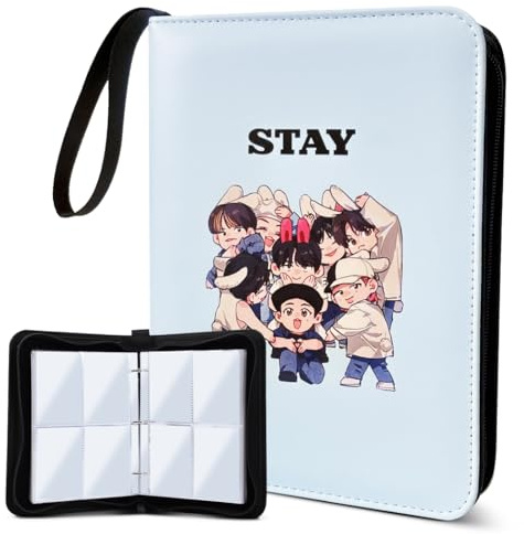 Kpop Stray SKZ Kids Merch Photocard Binder Cute Cartoon 400 Pockets Photocard Holder Book with Sleeves Photo Album for Lomo Cards
