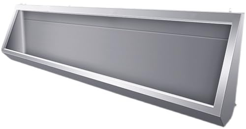 Wand-Urinal für Männer mit Spülung, Urinalwanne aus Edelstahl 304 mit Abflussrohr, 100CM / 150CM Kommerzielles Urinal Urinal für Erwachsene Große Außentoilette, für Schulen/Baustellen