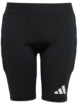 adidas Unisex Kinder Squadra25 Padded Goalkeeper Short Tight Kids Tights, Black/White, 7-8 Years