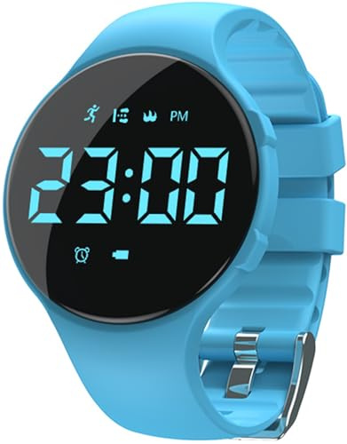 Digital Kinderuhr mit Schrittzähler Kinder Fitnessuhr ohne App und Handy Digitale Armbanduhr Kinder Jungen Mädchen Fitness Tracker Kinder Uhr Wecker Stoppuhr 30M Wasserdicht Digitaluhr Kinder Silikon