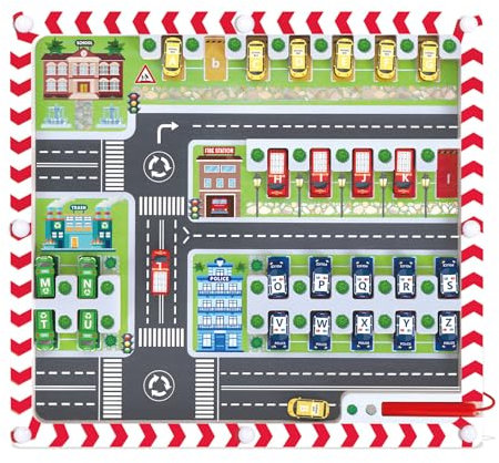 Konijiwa Montessori Spielzeug Kinderspielzeug ab 3 4 Jahre Magnetspiel Labyrinth Geschenk für Mädchen Junge Kind 3 Jahre Spielzeug Mädchen Junge Kinder Holzspielzeug Zahlen und Farben Lernspiele